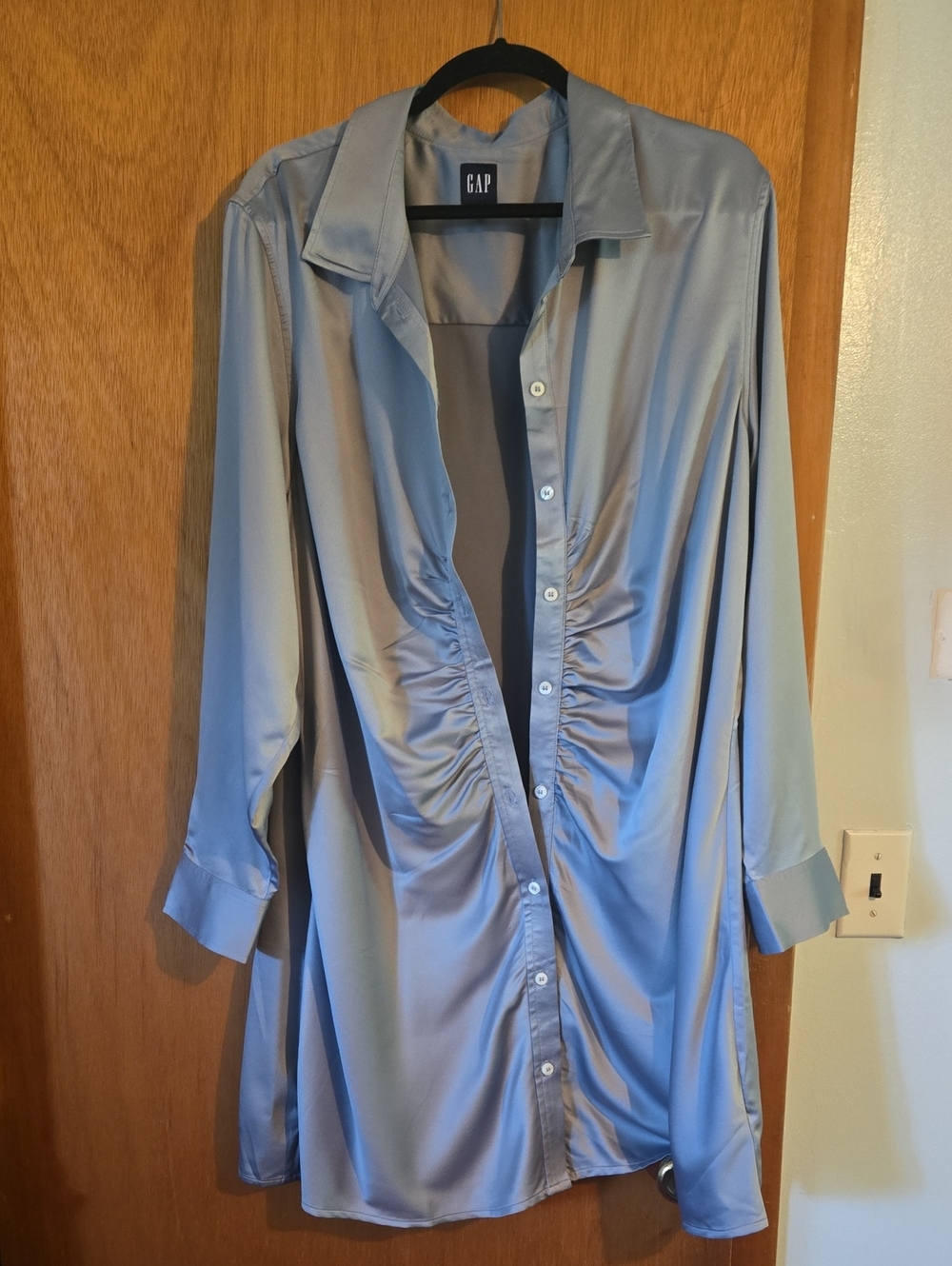 GAP Grey (Satin) Shirtdress
